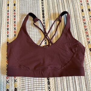 Prana chakara mulberry strappy sports bra size medium